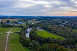 Hershey Pennsylvania USA Aerial View Swatara Creek Farm Land